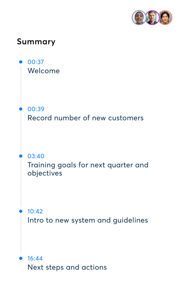 meeting summary by otter.ai