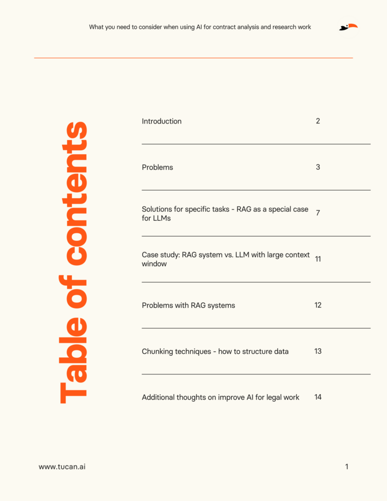 Table of Contents